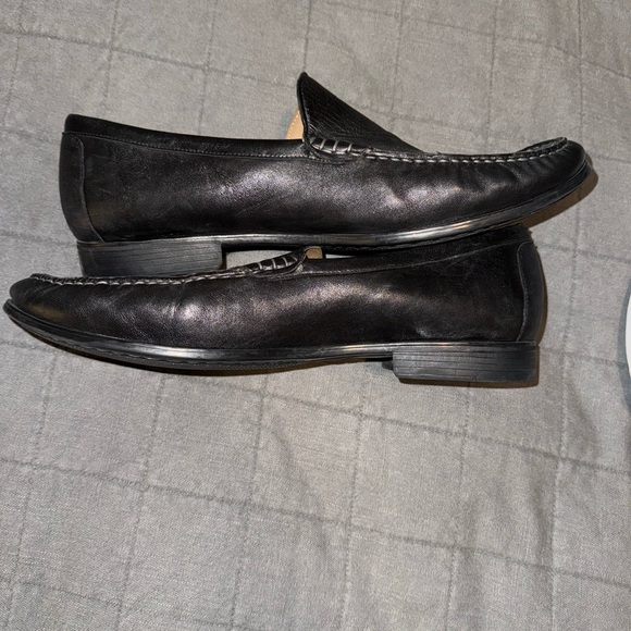 Men's Johnston & Murphy Sheepskin Black Loafers - Size 13 M - Picture 1 of 4